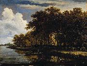 Meindert Hobbema View Along the Amstel oil painting artist